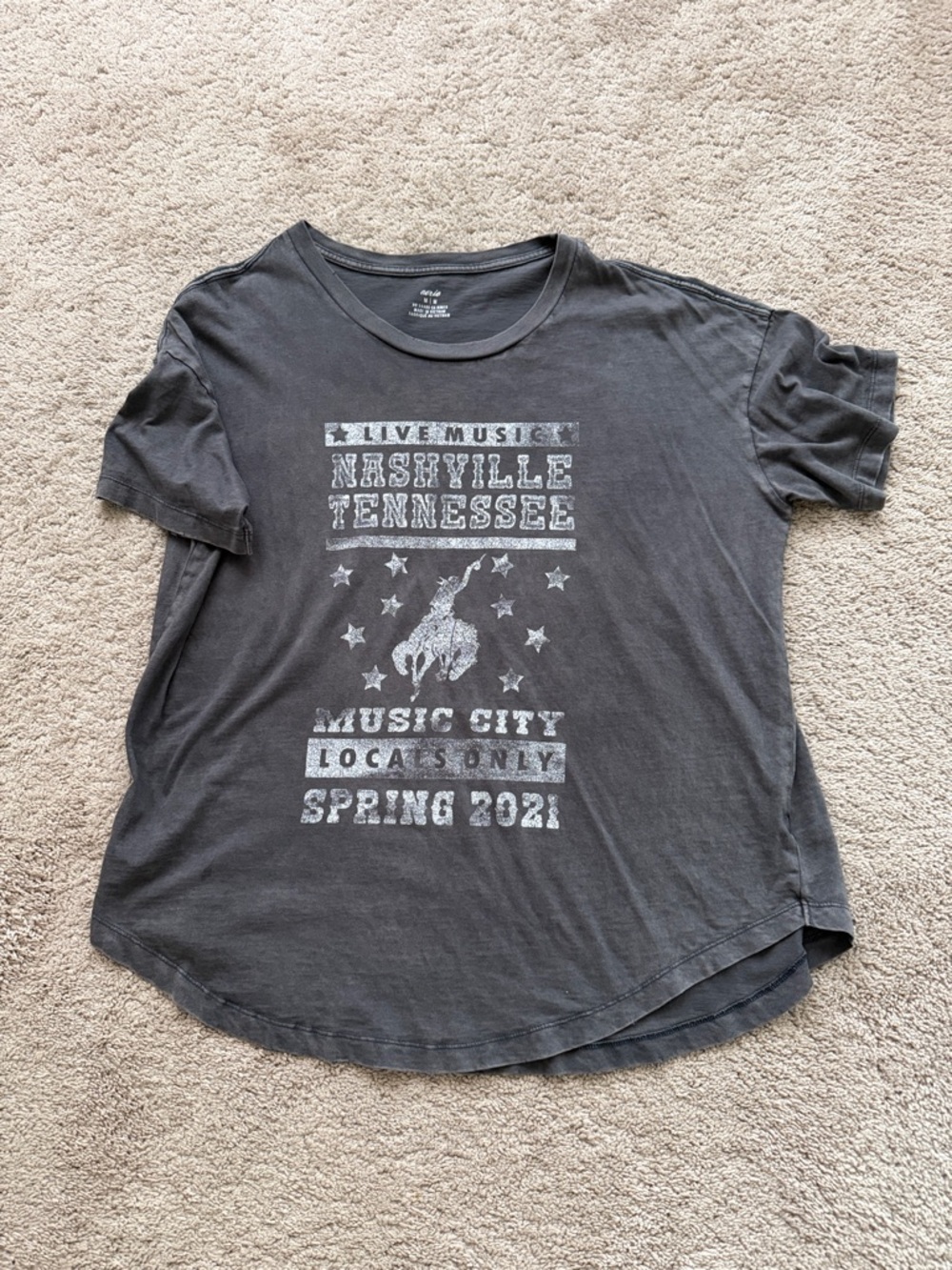 aerie Black Nashville Tennessee Graphic Tee